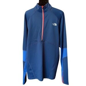 The NORTH FACE Momentum Thermal 1/4 Zip Pullover Mens XL Estate Blue